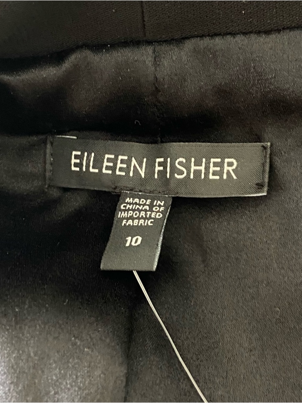 NWT EILEEN FISHER Black Notch Collar Blazer Jacket Tropical Suiting  10 - Picture 9 of 13